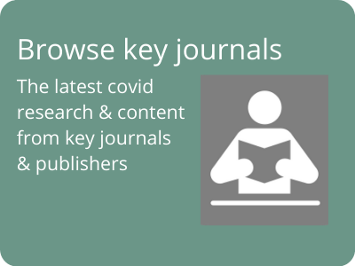 Browse key journals and publishers on covid